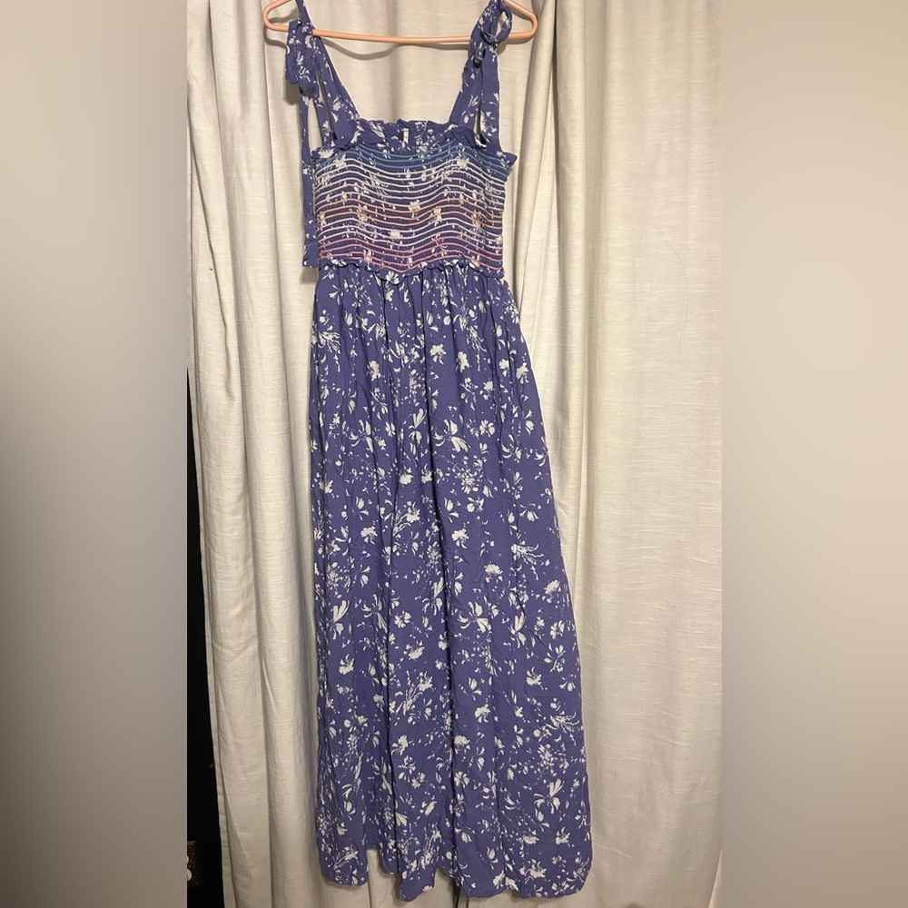 Free People wide leg tie strap jumpsuit